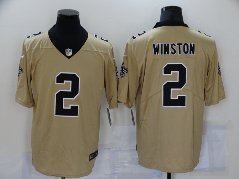 Men New Orleans Saints #2 Winston yellow Nike Limited Player 2021 NFL Jersey